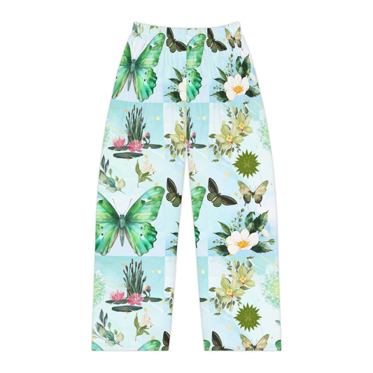 Butterfly Pond Women's Pajama Pants (AOP)- Elastic