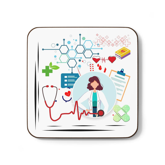 Medical Hero's Hardboard Back Coaster