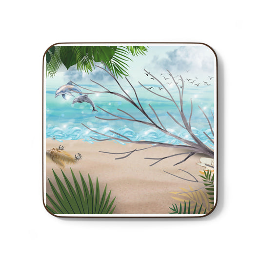 Wild Beach - Hardboard Back Coaster