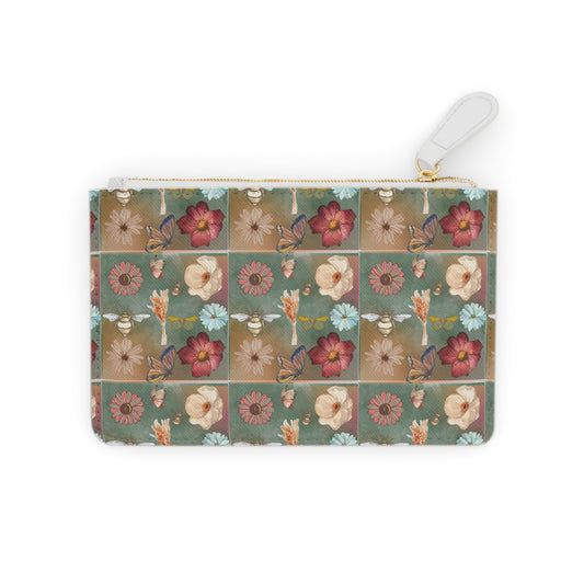 Mini Clutch Bag- Bees and Flowers