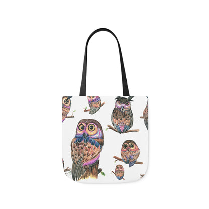 Judgmental Owls Canvas Tote Bag, 3 sizes/5-Color Straps