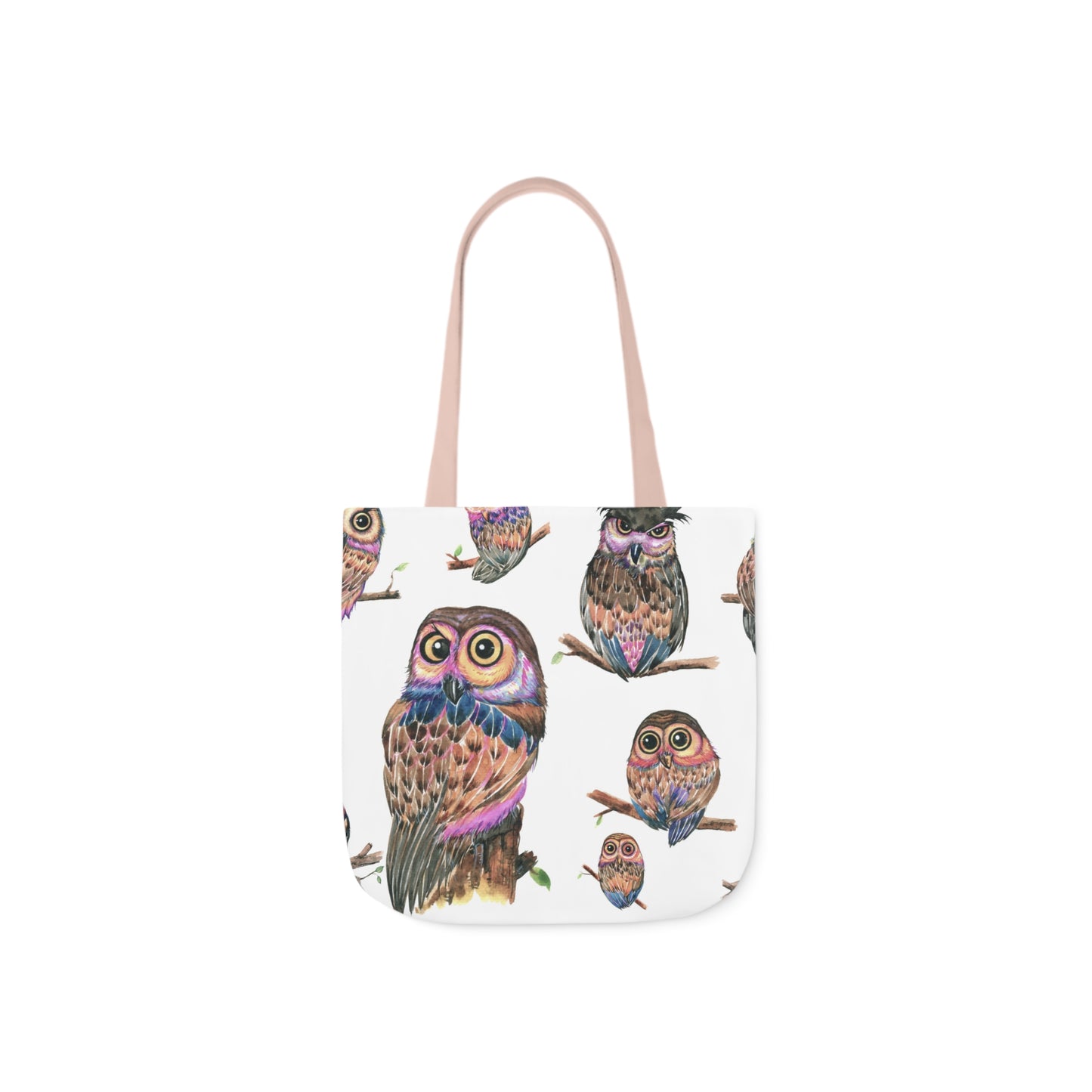 Judgmental Owls Canvas Tote Bag, 3 sizes/5-Color Straps