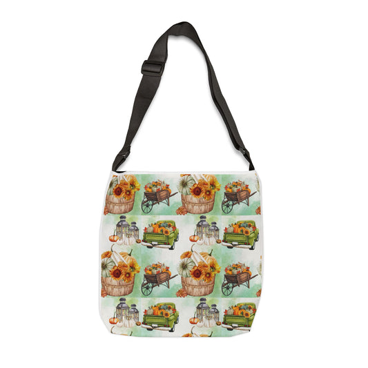 Wheelbarrow Garden Adjustable Tote Bag (AOP)