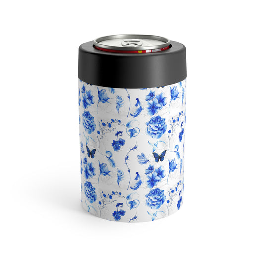 Blue Floral Can Holder