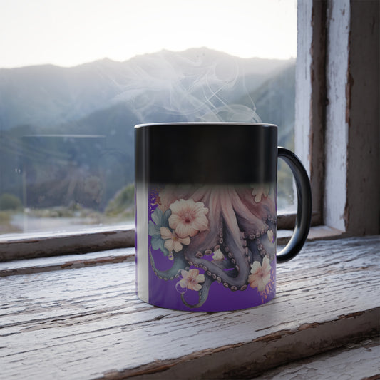 Pretty Octopus - Color Morphing Mug, 11oz