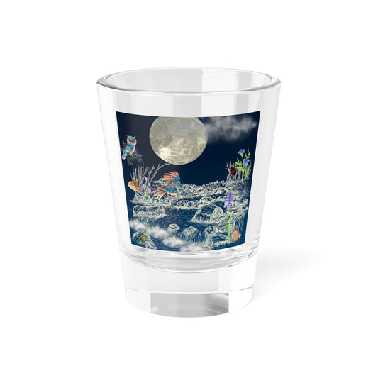 Owls at Night Shot Glass, 1.5oz