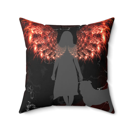 Never Alone Spun Polyester Square Pillow