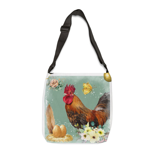 Rooster Guarding Nest Adjustable Tote Bag (AOP)