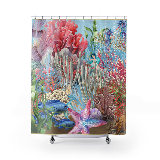 Mermaid Aquarium - Shower Curtains