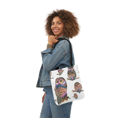 Judgmental Owls Canvas Tote Bag, 3 sizes/5-Color Straps