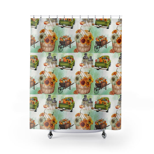 Wheelbarrow Garden - Shower Curtain