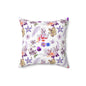 Purple Flower Spun Polyester Square Pillow