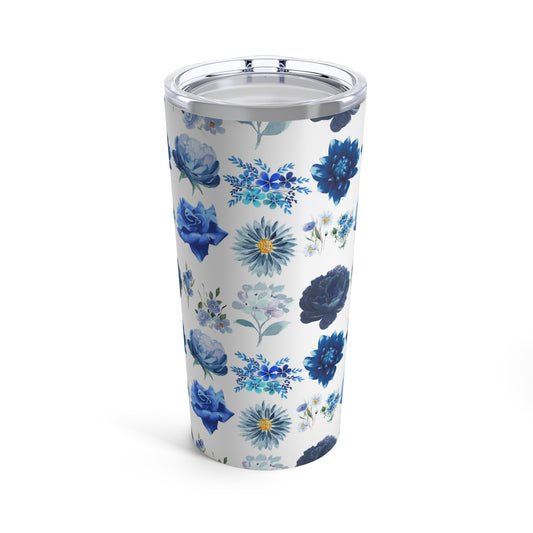 Blue Floral Tumbler 20oz