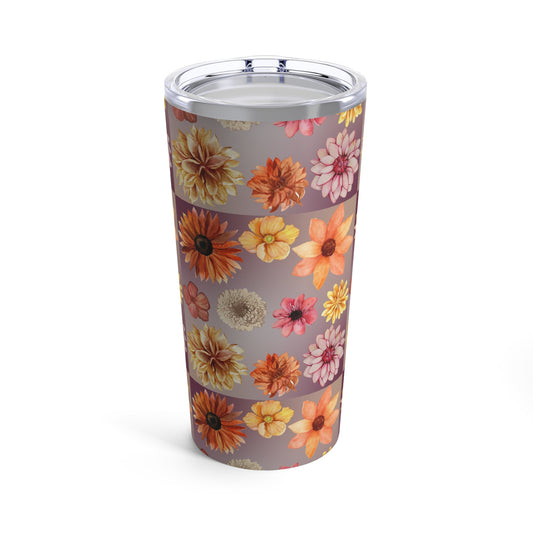 Orange Flower Tumbler 20oz