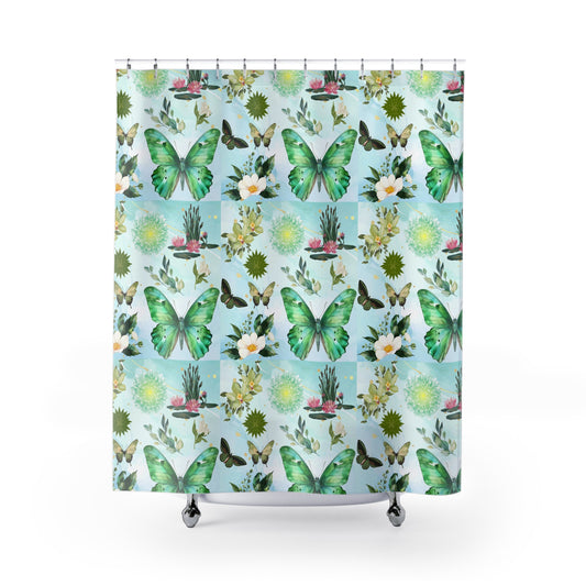 Butterfly Pond - Shower Curtains