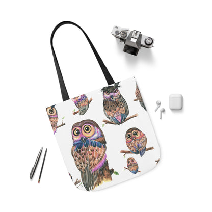 Judgmental Owls Canvas Tote Bag, 3 sizes/5-Color Straps