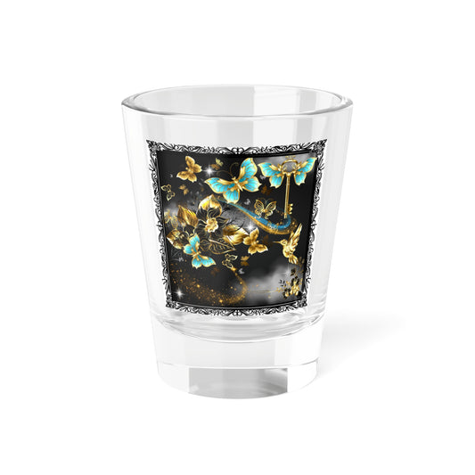 Magic Butterfly and Hummingbird Shot Glass, 1.5oz