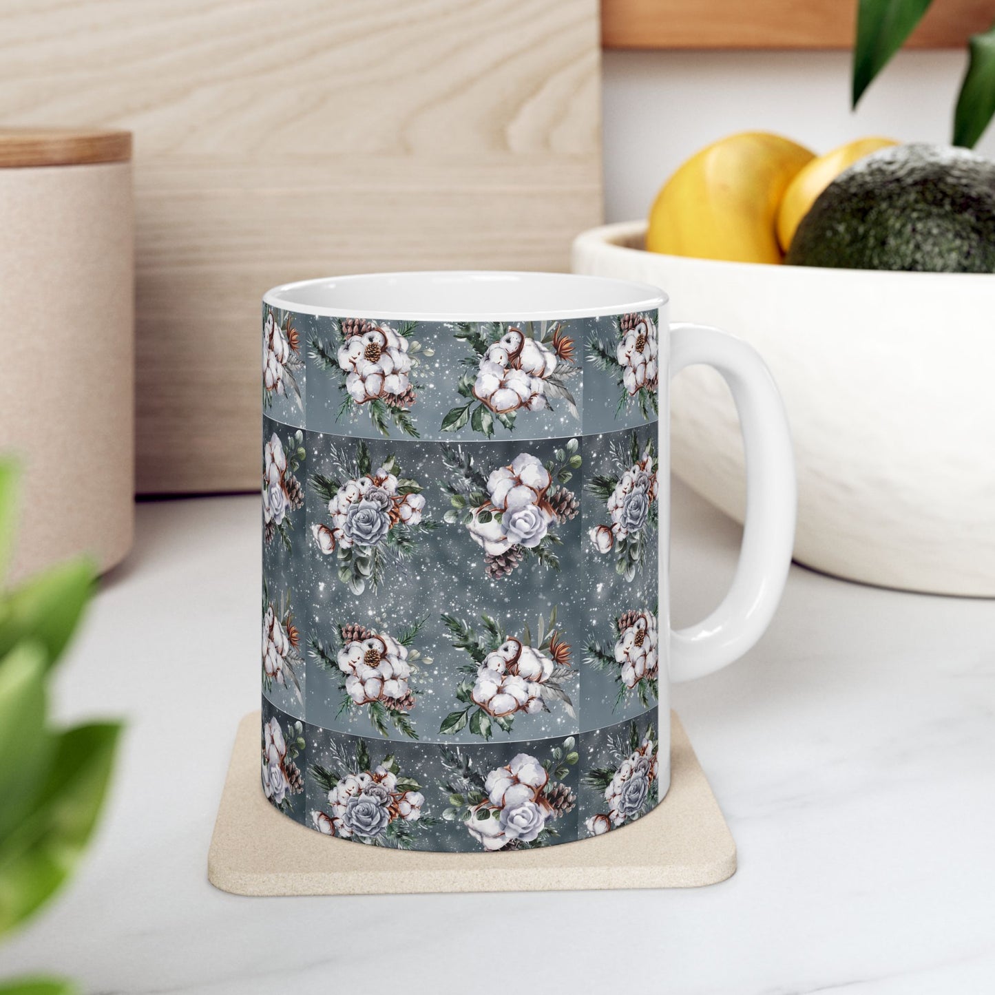 Cotton In A Snow Storm - Ceramic Mug, (11oz, 15oz)