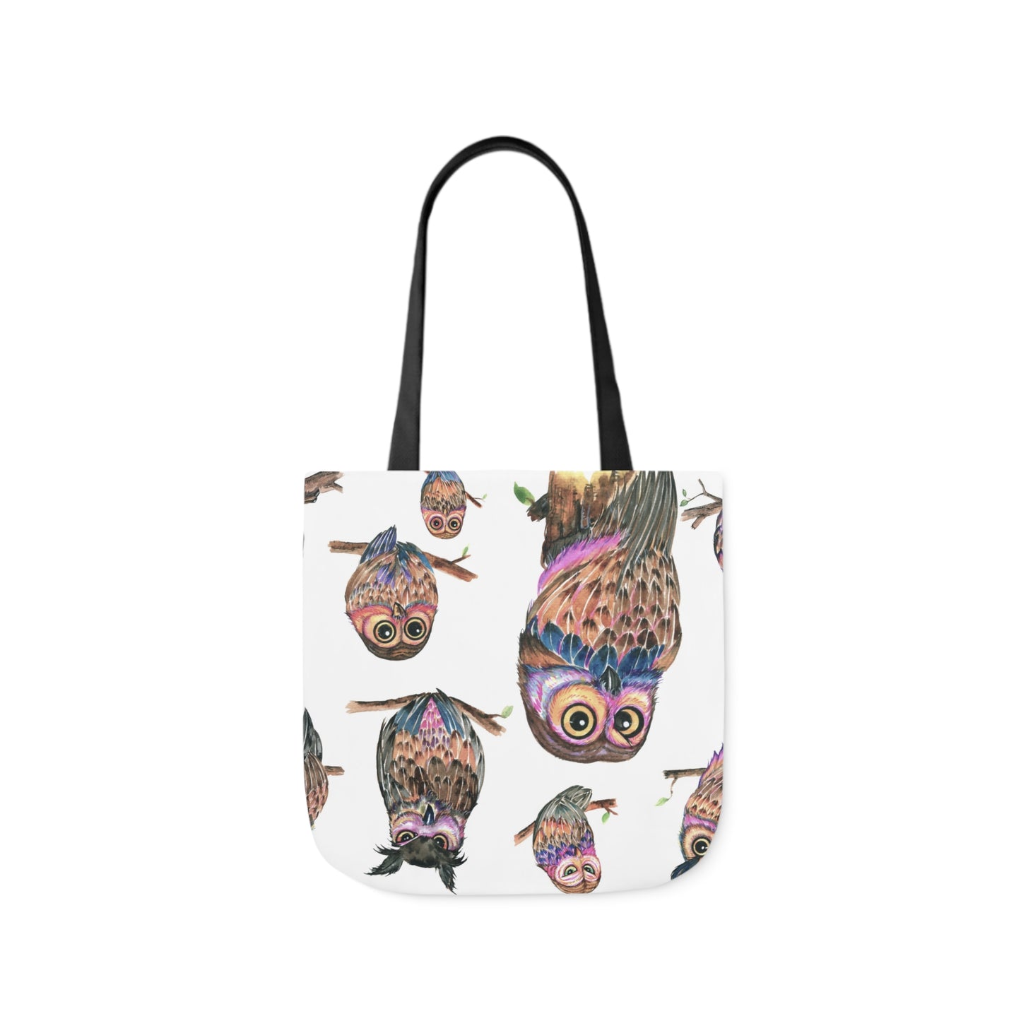 Judgmental Owls Canvas Tote Bag, 3 sizes/5-Color Straps