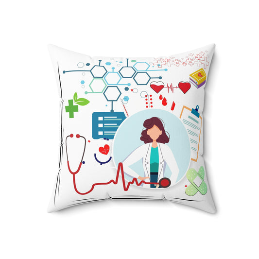 Medical Hero's Spun Polyester Square Pillow