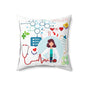 Medical Hero's Spun Polyester Square Pillow