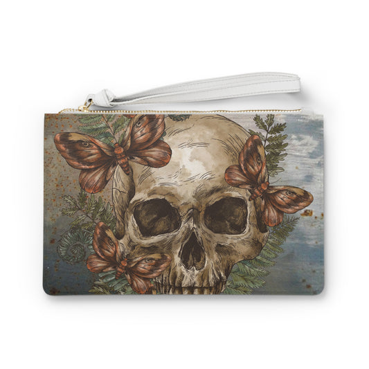 Clutch Bag- Skull with Butterflies