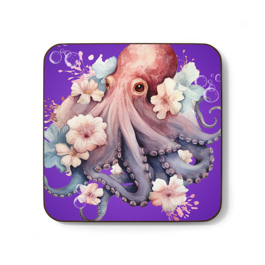 Pretty Octopus Hardboard Back Coaster