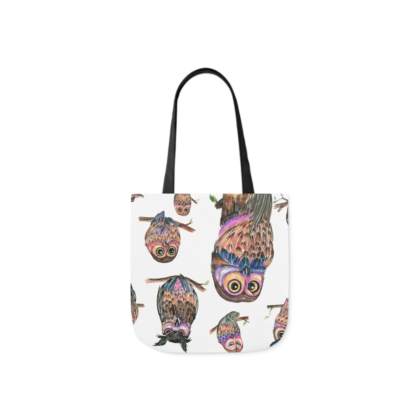 Judgmental Owls Canvas Tote Bag, 3 sizes/5-Color Straps