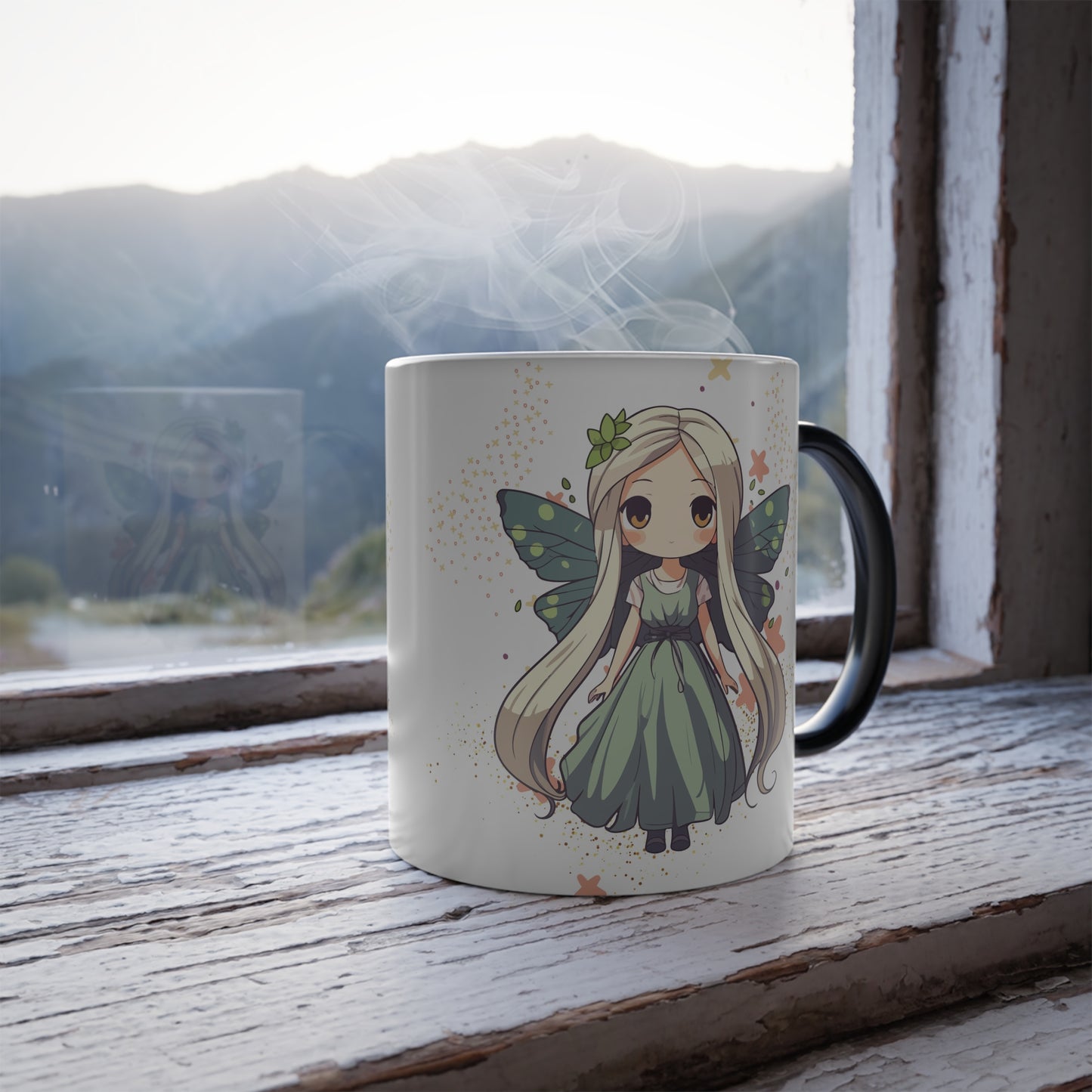 Emerald Butterfly Fairy - Color Morphing Mug, 11oz